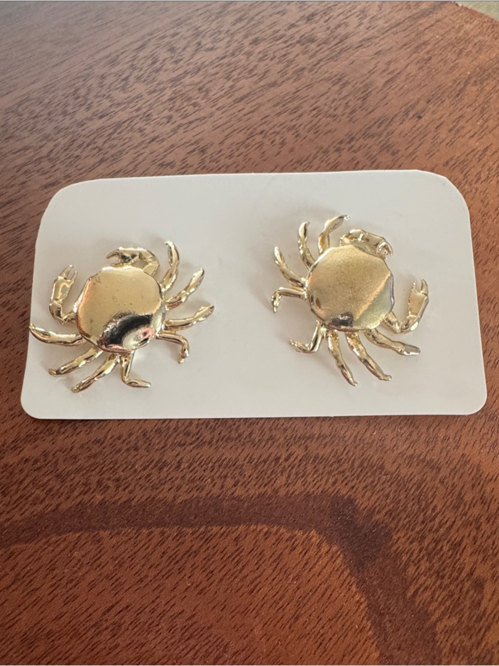 Gold Crab Stud Earrings
